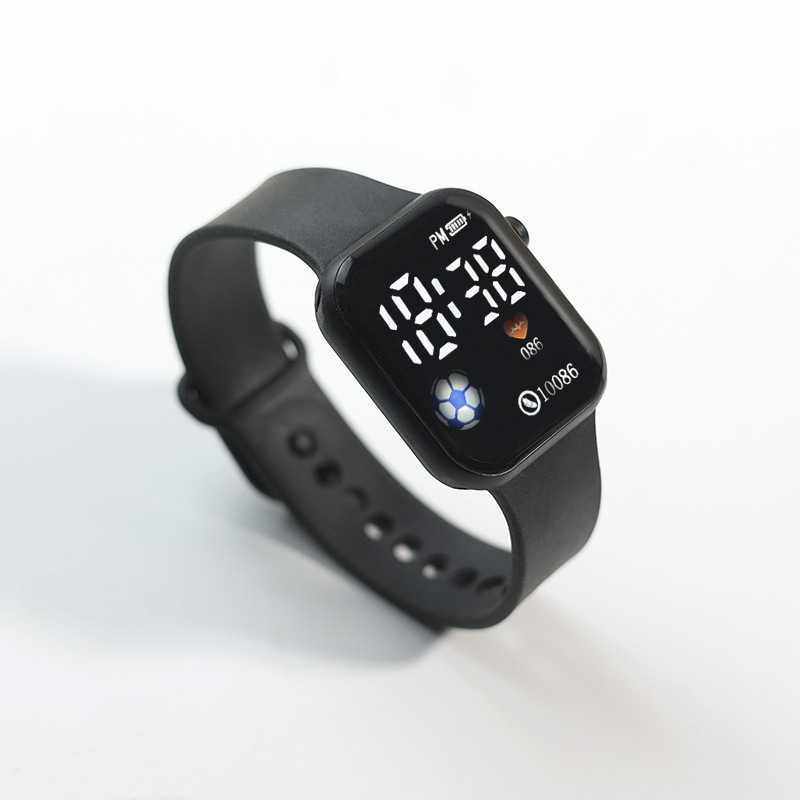 新款现货Y1足球款LED手表简约方形数字户外运动学生时尚电子手表