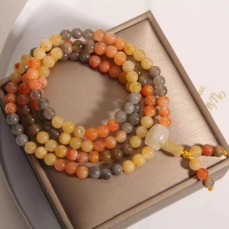 Golden Silk Jade Bracelet, Natural Energy Guardian, Blessing and Protection for Peace and Safety.