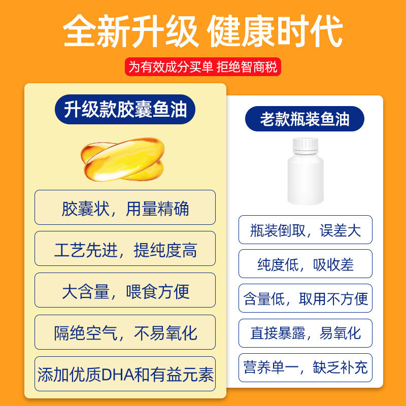 厂家直供猫咪鱼油宠物通用鱼肝油犬用卵磷脂深海鱼补充营养用品