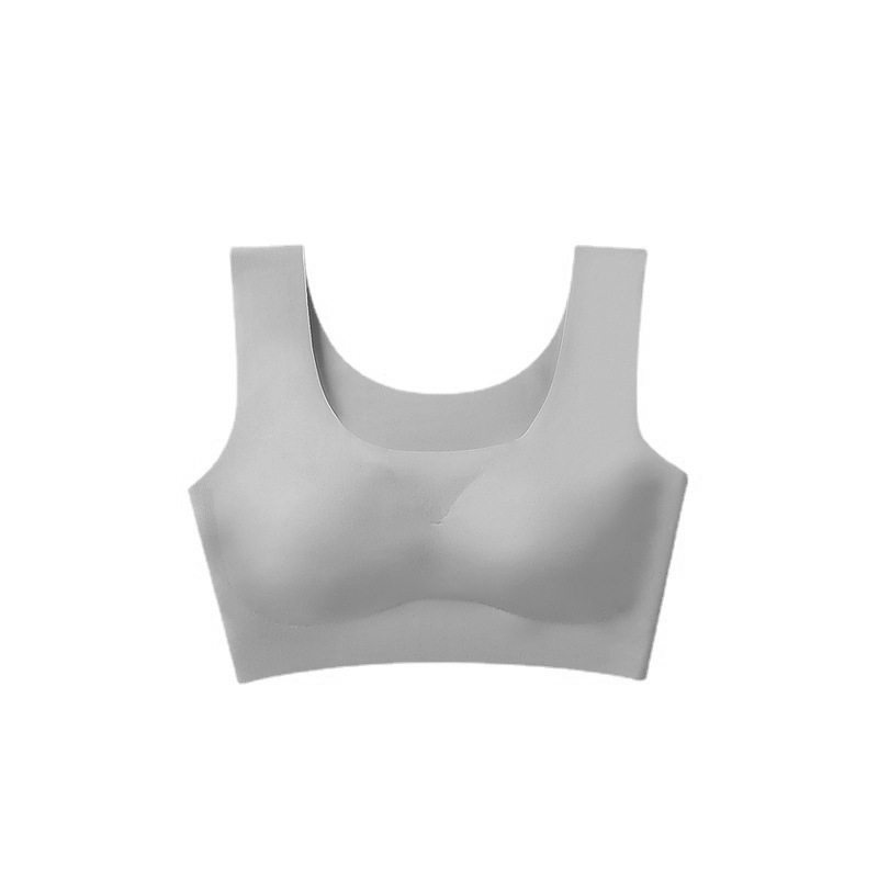 bra一片式无痕内衣女薄款大胸显小女士聚拢 裸感无束缚大码文胸