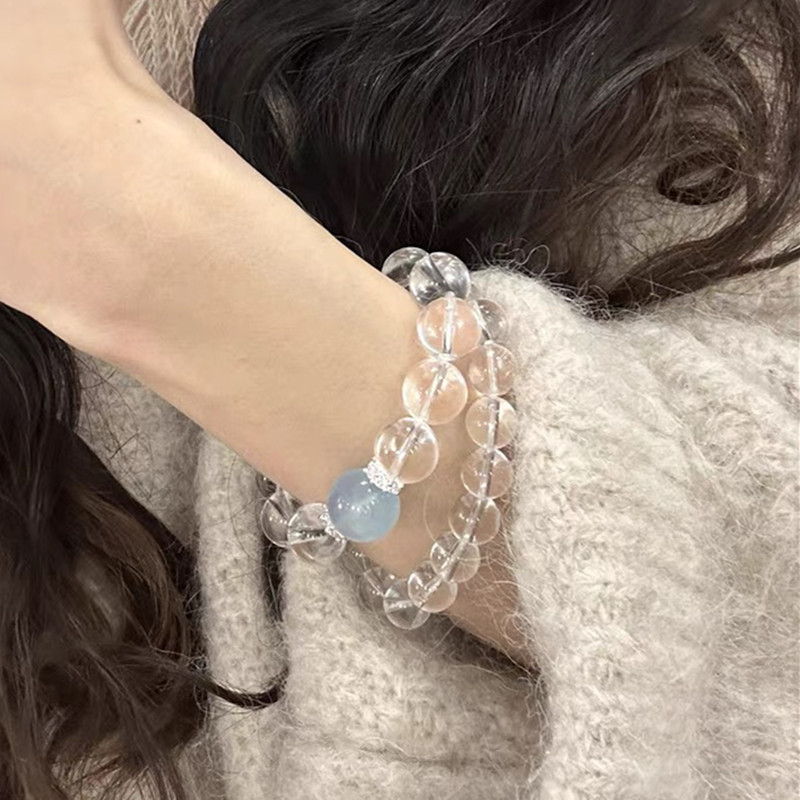 Natural Clear Quartz Single Strand Bracelet | Purify the Mind, Enhance Emotional Energy, Attract Wealth and Good Fortune