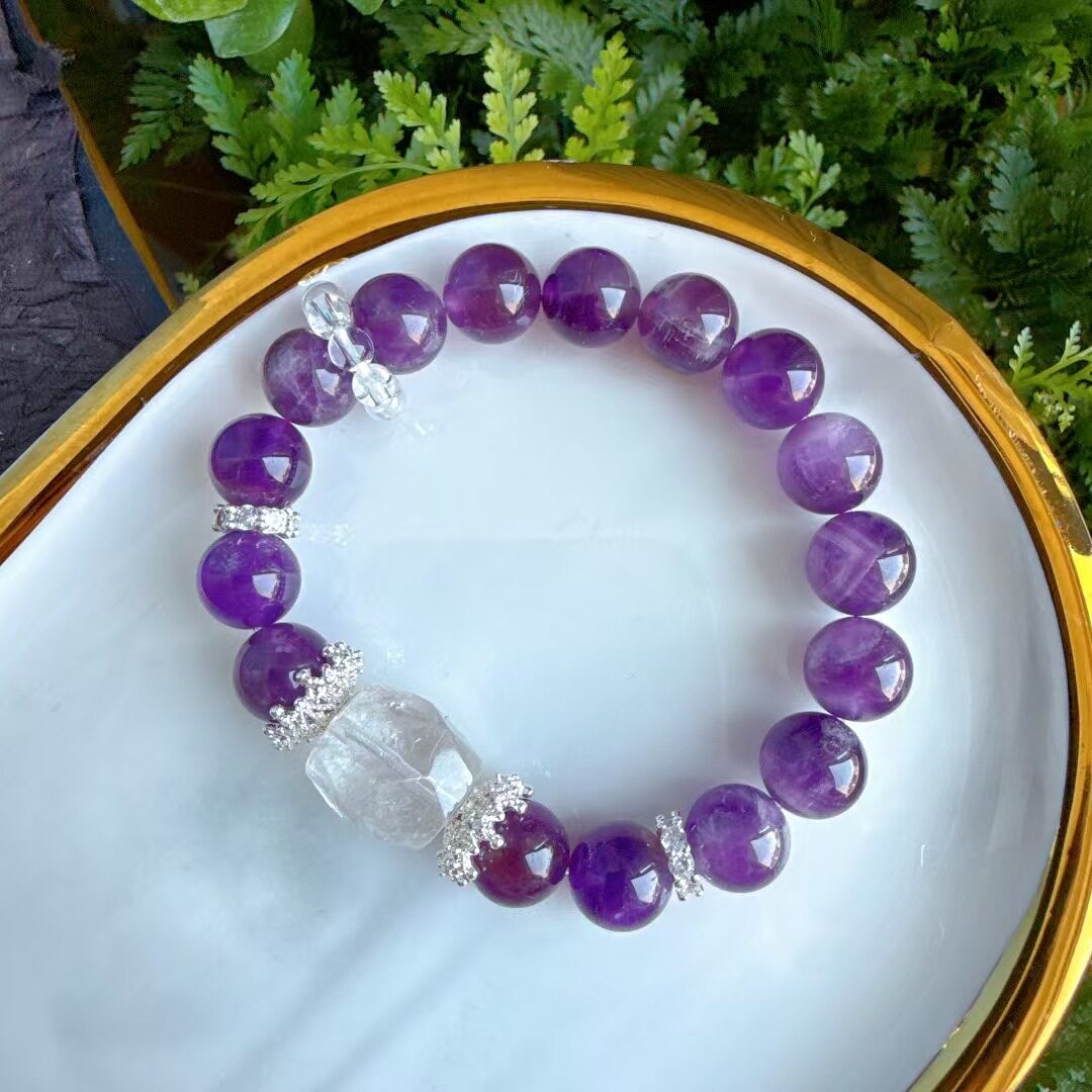 Faceted Freeform Amethyst Bracelet