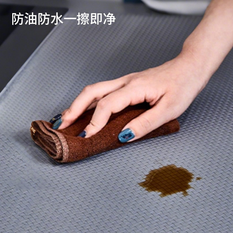 轻奢高级感北欧风客厅防滑耐脏地垫家用加厚可擦厨房防油脚垫地毯