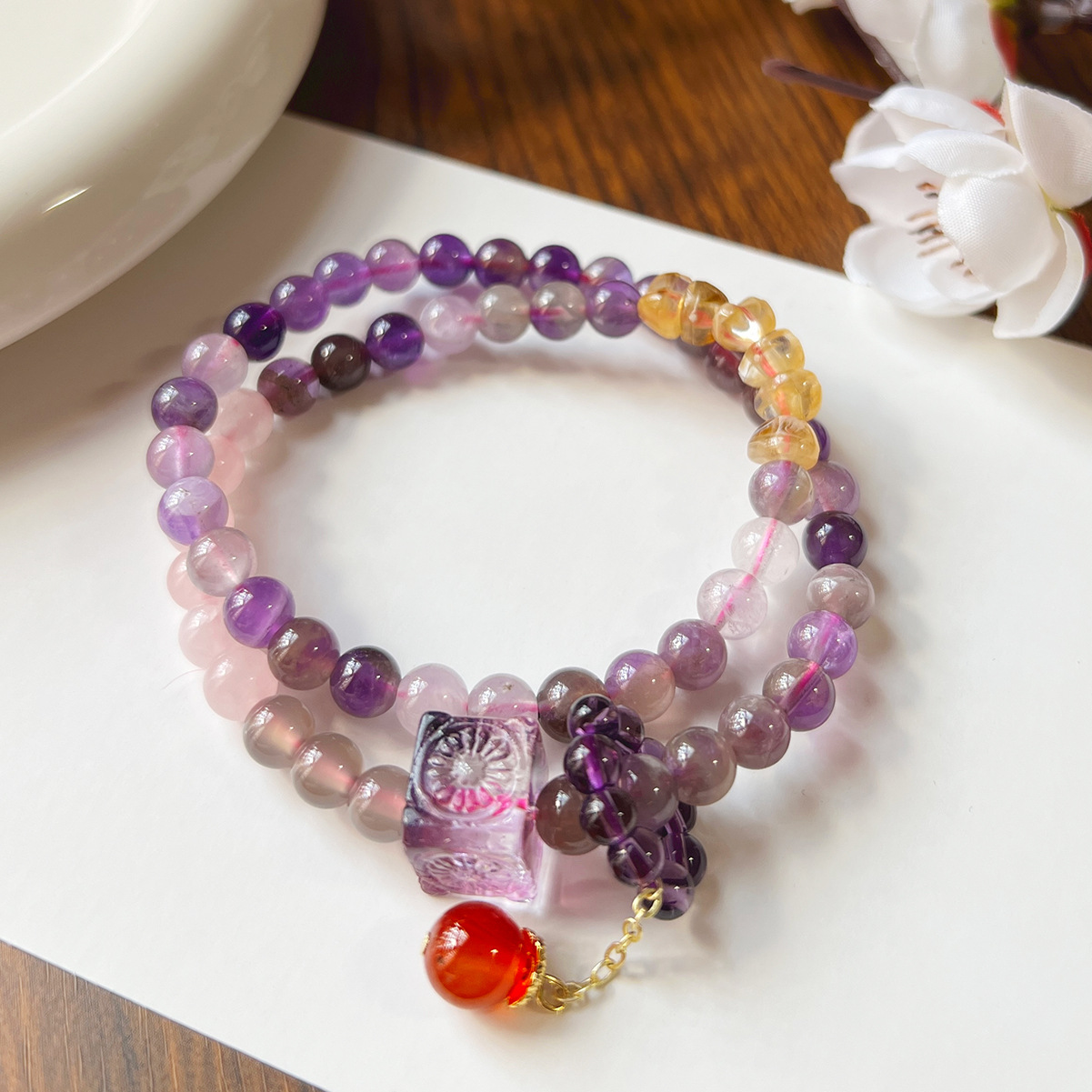 Natural Amethyst Bracelet for Women | Attract Wealth and Good Luck, Bring Good Fortune