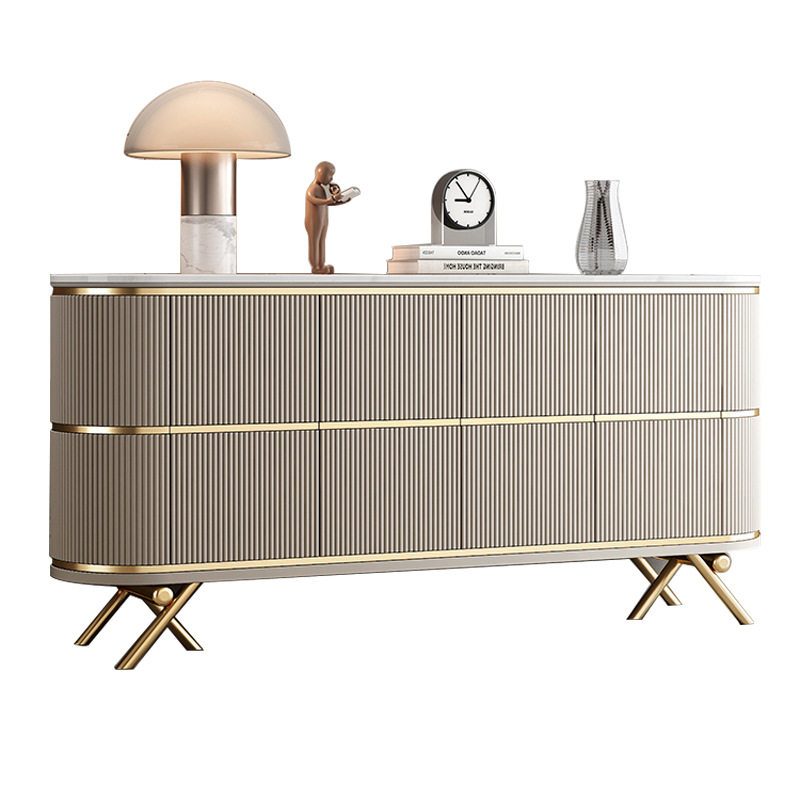 意式极简餐边柜斗柜一体卧室北欧简约高级感大理石玄关柜子收纳