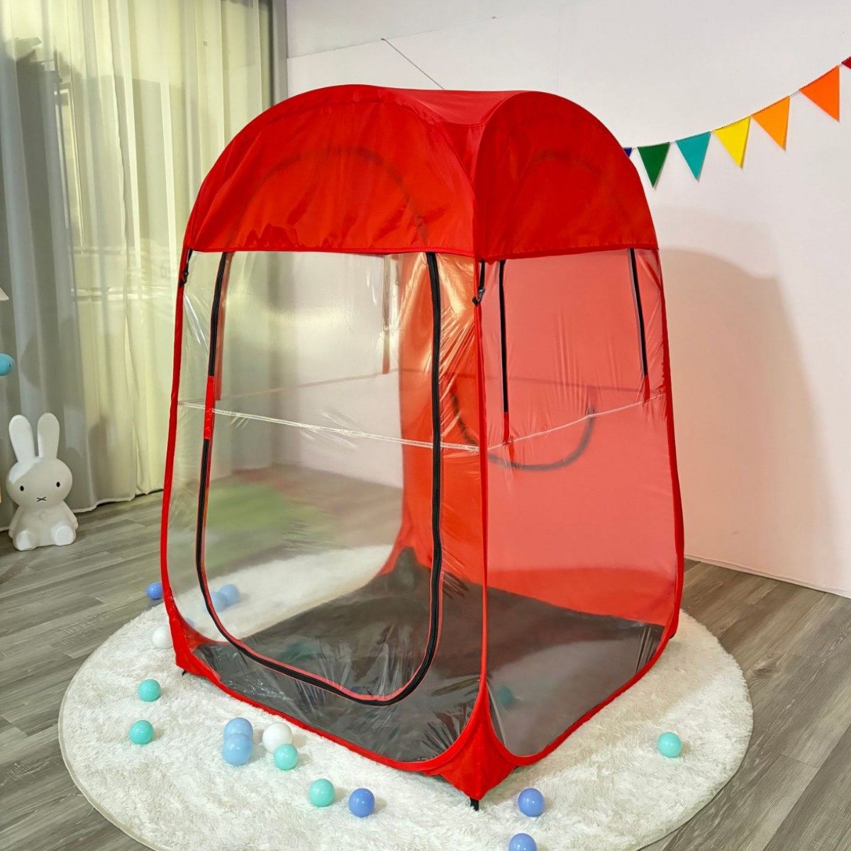 户外钓鱼帐篷批发跨境防蚊虫单人露营免安装便携折叠PVC透明帐篷