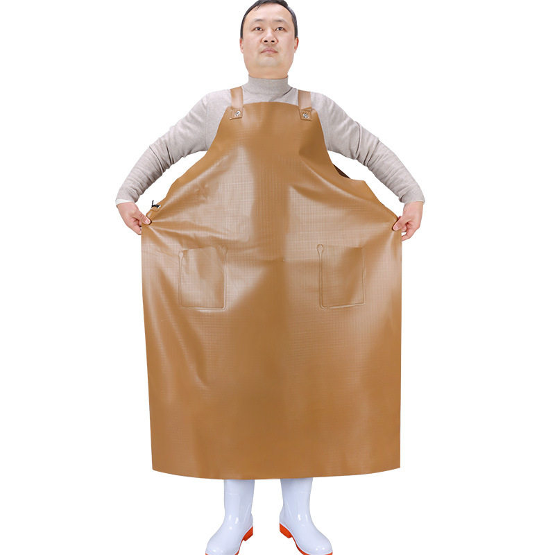 牛筋防水加长款围裙厨房防油围腰水产杀鱼工作劳保耐脏多外穿罩衣