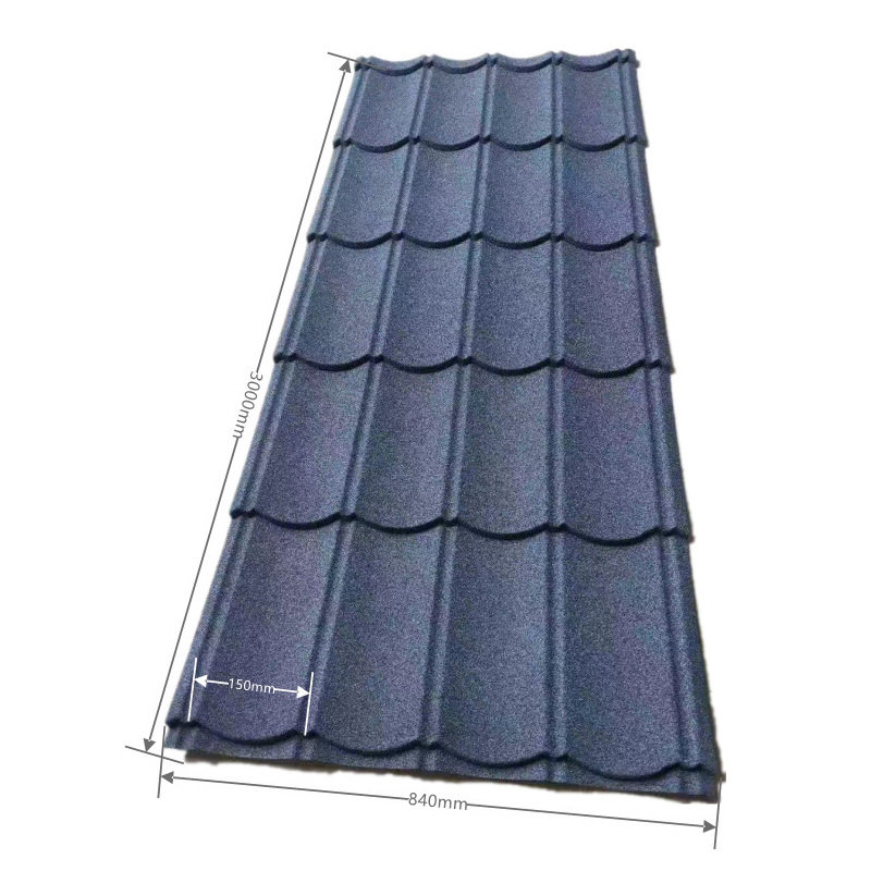 彩石金属瓦盖房自建房瓦片老房子屋顶屋面瓦农村建筑长款彩钢瓦