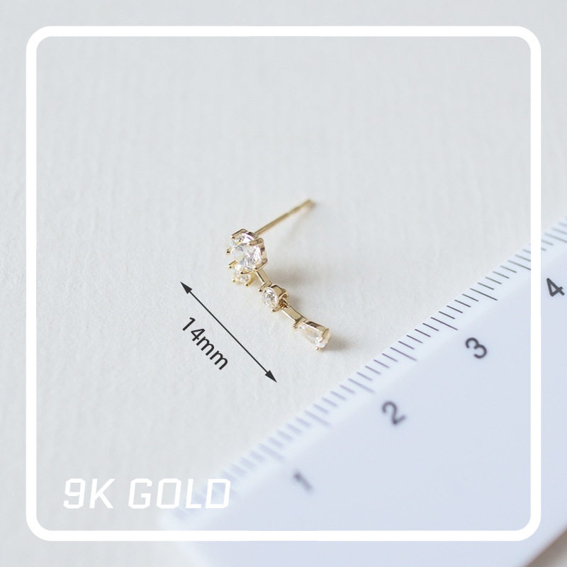 9K金 繁星水滴耳钉