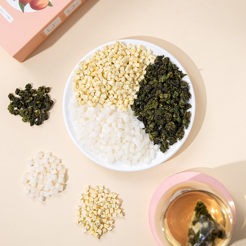 蜜桃乌龙茶 红润美颜三角包水果冷泡茶 蜜雪乌龙花果茶冰城水果茶