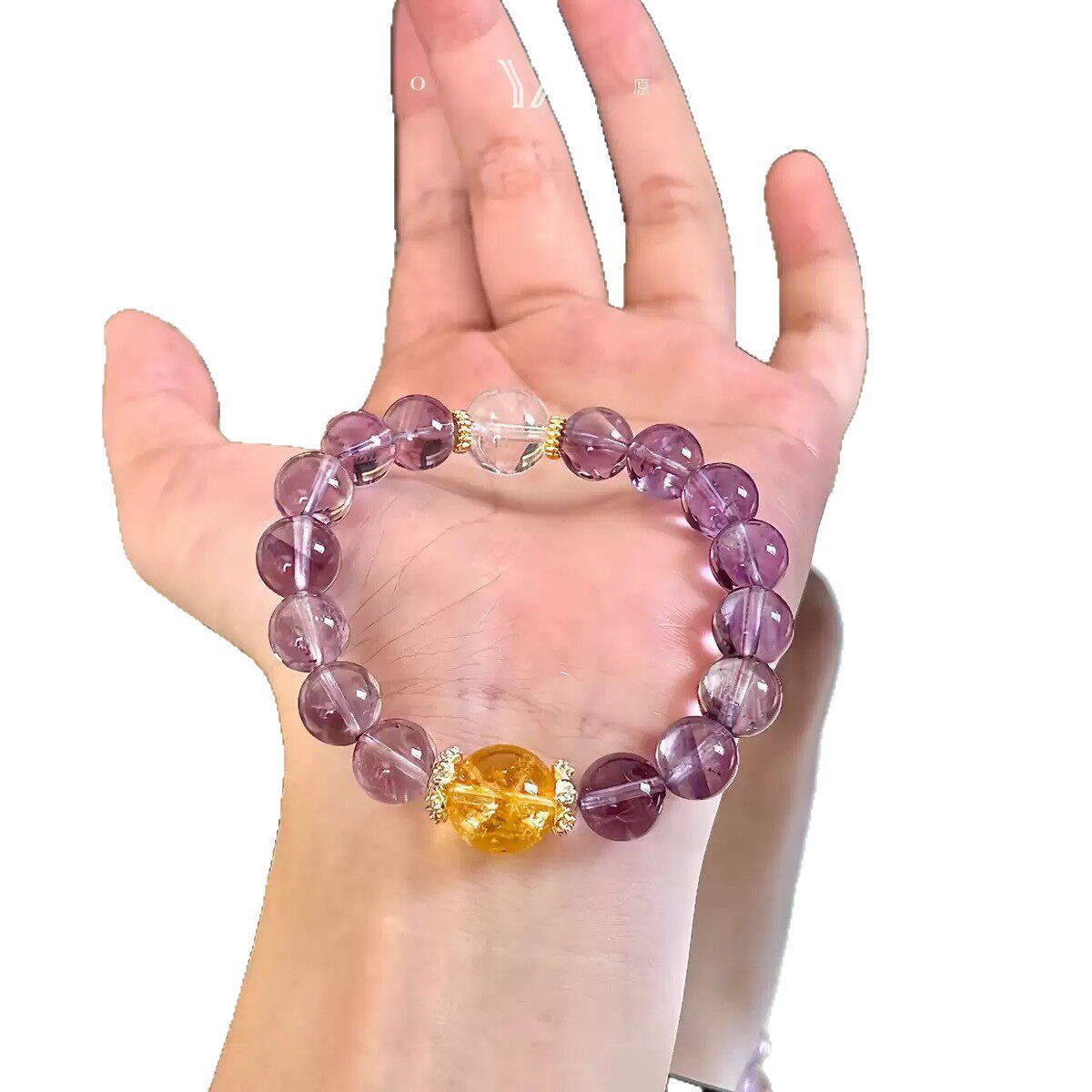 Purple Aura Bracelet — Amethyst-Inspired Artisan Beaded Bracelet