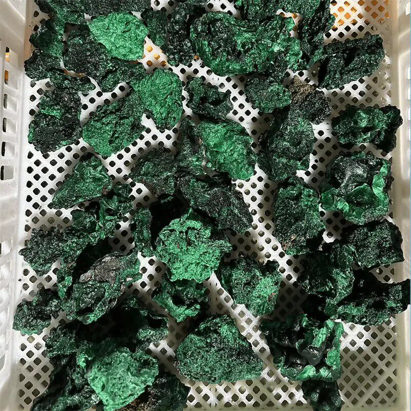 Peacock Aura — Natural Malachite Raw Crystal Specimen