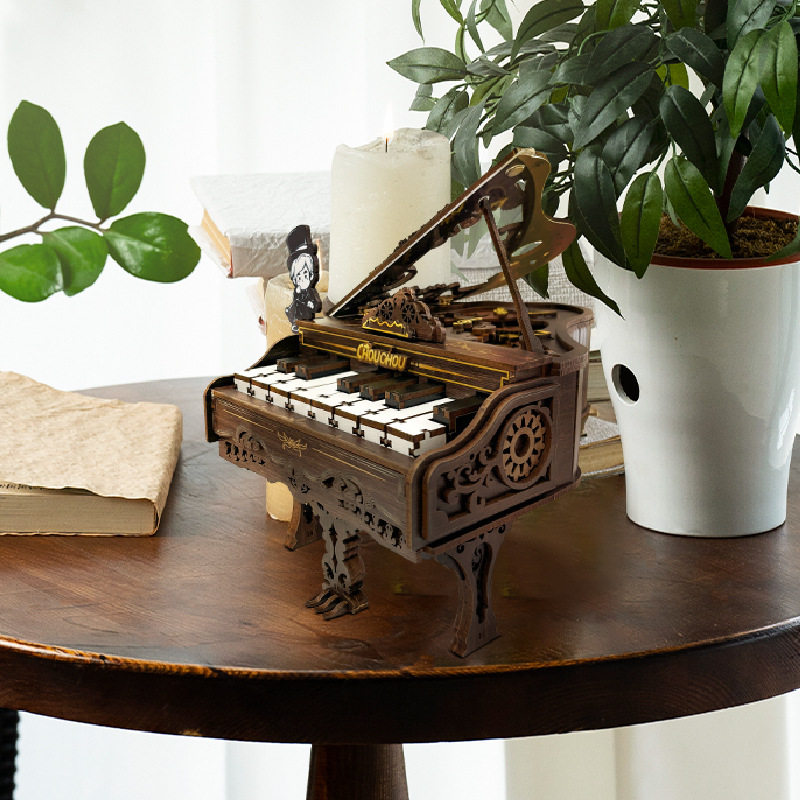 钢琴积木可弹奏模型diy手工男女孩礼物生日拼装益智玩具礼物