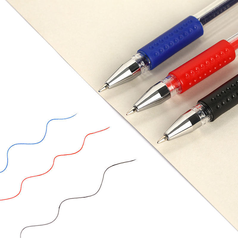 中性笔0.5mm黑色水笔办公水性笔签字笔碳素笔欧标盒装子弹头笔