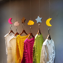 Clothing Store Rings Hanger Hanger Hooks Steel Wire Rings Children Clothing Shelves Hanger Racks hanging clothes hangers