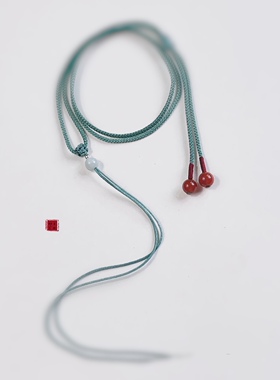 妙兮原创手工编织项链绳吊坠黄金翡翠玉器可调节男女简约细款包邮