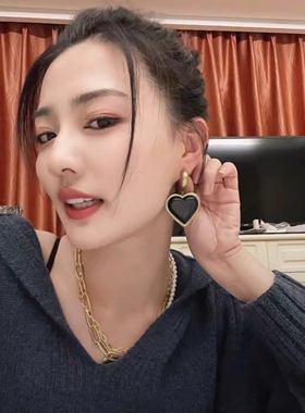 耳环夸张个性钟楚曦徐璐同款