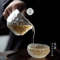 Tea recitation of ancient French glazed tea set side treat fair cup dewaxed wax ice cubes Zen uniform cup handmade frozen goblet