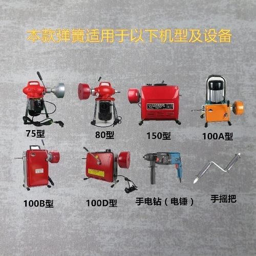 管道疏通机专业头簧过弯通下水道神器电动手摇马桶加密疏通器弹簧 - 图2