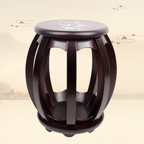 Q guzheng round wood guzheng CJI stool solid guzheng round stool stool