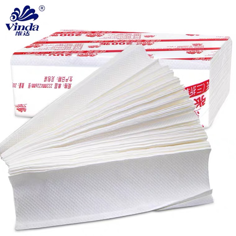 维达商用酒店厕所卫生洗手间专用擦手纸200抽取式家用厨房纸整箱 - 图1