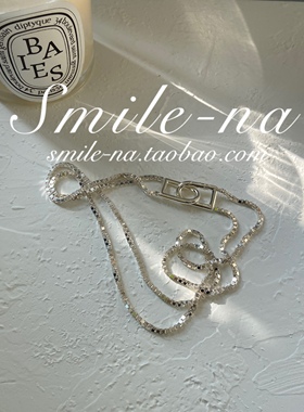 韩国设计师款纯银双层锁骨链