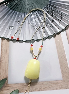 原创手工项链绳翡翠玉石吊坠