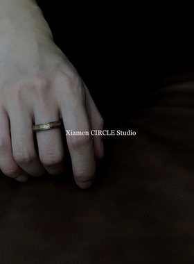 足金暗黑复古银戒指设计师定制