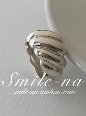 韩国进口925纯银百搭宽版戒指