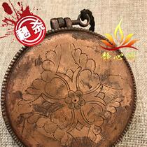 Nepal Pure Copper Touch Bell Sleeve Handmade Pure Copper A Touch Bell Cymbal Cymbals Cymbal Fasting Bell Touch Bell Sleeve Pure Bronze Sculpture Flower Comeback