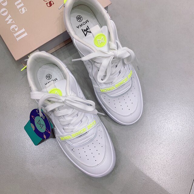 Mowa mowa autumn new Ron women's and men's white shoes