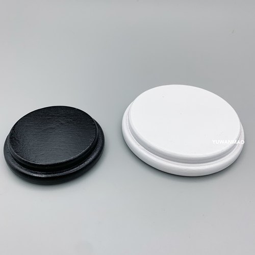 粘土手办底座 黑色白色圆木片圆木块 超轻石塑粘土软陶人偶底座 - 图1