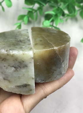 新疆和田玉扇形毛料包邮