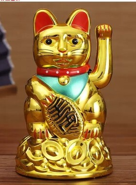 猫新款大陆猫放客厅开业店铺收银台创意礼品摆件送电池中国制造