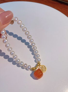 纯银吊坠挂件送礼天然淡水珍珠