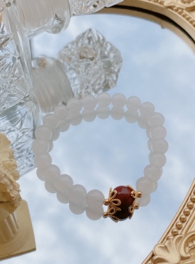 白月光朱砂痣原创设计风水晶手链