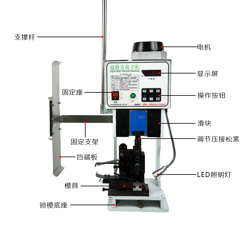 自动多功能超静音电动端子机OTP模具精密压端机连剥带打端子神器 - 图2