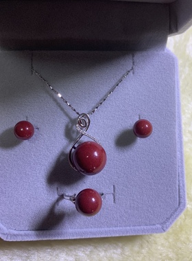 高纯度朱砂送老婆本命年戒指吊坠