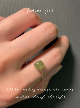 任意调节大小14k金戒指发条少女