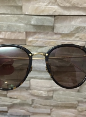 墨镜椭圆框超轻玉石鼻托太阳眼镜