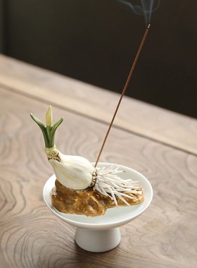 全手工陶瓷仿生水仙花茶宠