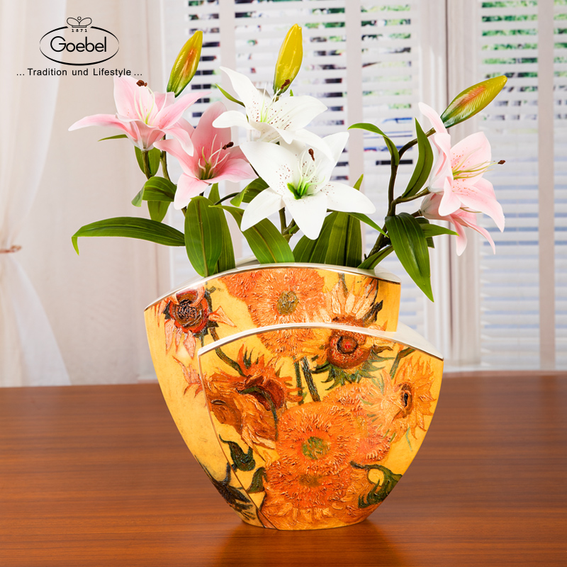 德国Goebel进口陶瓷花瓶欧式家居装饰品客厅摆件餐厅桌面插花花器-图0