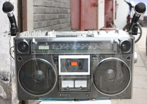 Original installation Sanyo Sanyo Classic name machine M9994K recorder with microphone to color new  