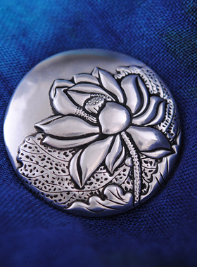 复古饰品足银古法浮雕女士吊坠女