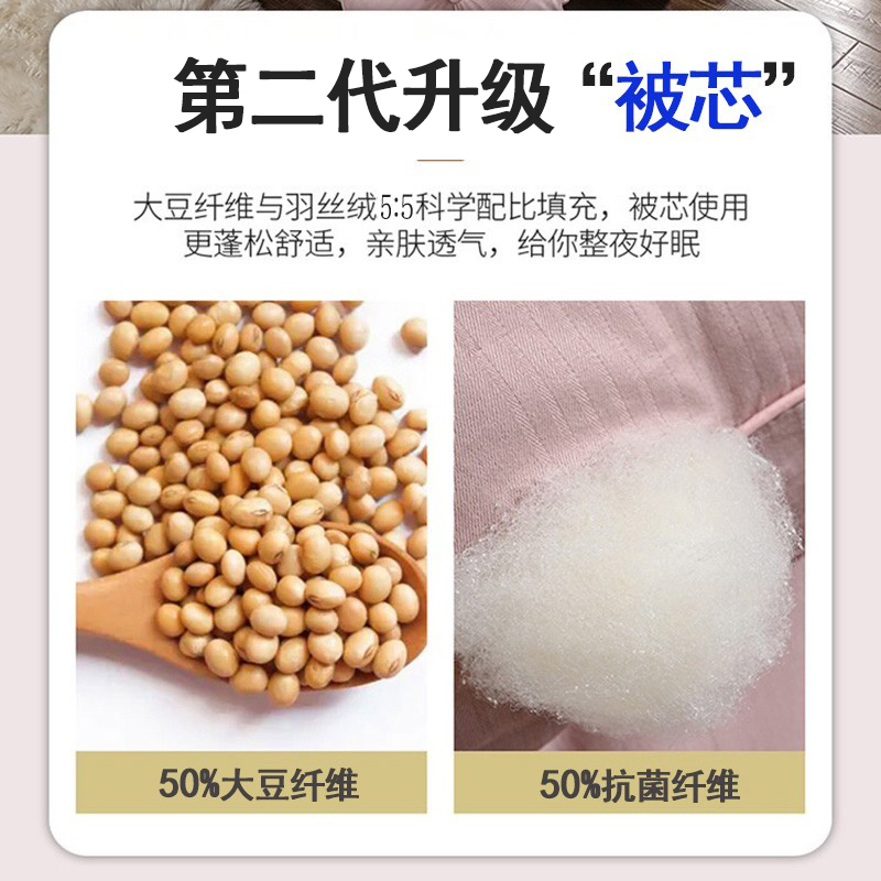 A类全棉大豆纤维被冬被被子加厚保暖被芯春秋学生宿舍棉被旗舰店 - 图0