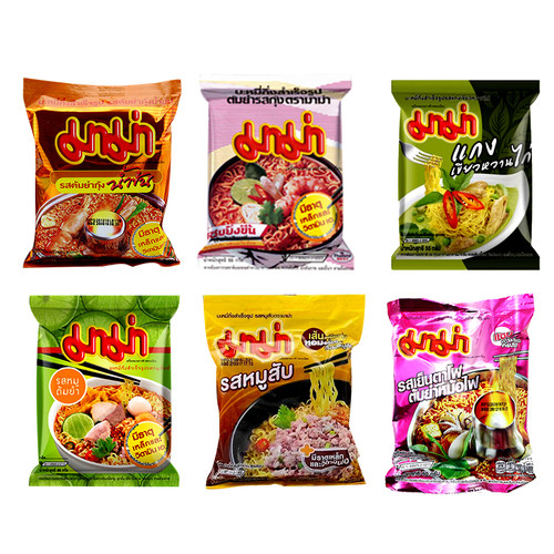 泰国进口711零食MAMA妈妈方便面泡面袋装浓汤冬阴功酸辣虾味10包 - 图3