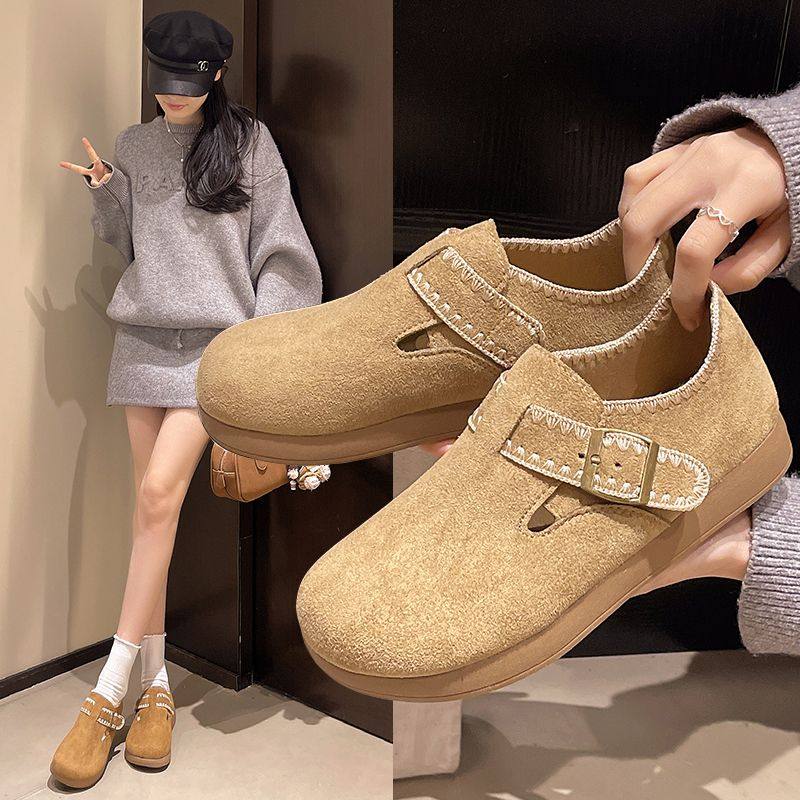 软底加绒豆豆鞋平底单鞋复古英伦风一脚蹬毛毛鞋冬外穿女棉鞋,淘宝优惠券,粉丝福利购,淘宝优惠卷