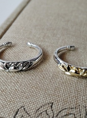 老银匠戒指时尚女莲花s925纯银