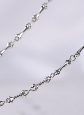 项链925纯银竹节男女通用