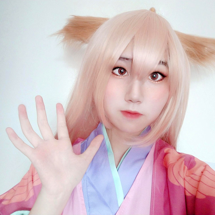 狐妖小红娘cos涂山红红涂山苏苏 cosplay假发耳朵呆毛造型_虎窝淘